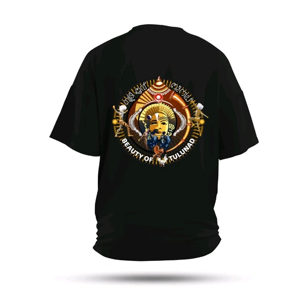 Oversized Tshirt - Tulunadu Tshirt From Kudla (MangaloreKart) - Black, M