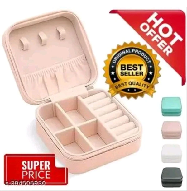 Min Jewellery Box |For Travelling| Portable Leather Finish 