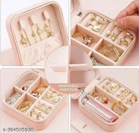 Min Jewellery Box |For Travelling| Portable Leather Finish 