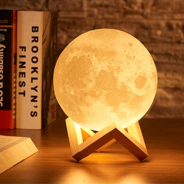 3D Moon Lamps With Attractive Colours - White
