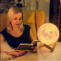 3D Moon Lamps With Attractive Colours - White