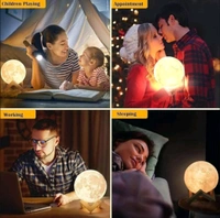 3D Moon Lamps With Attractive Colours - White