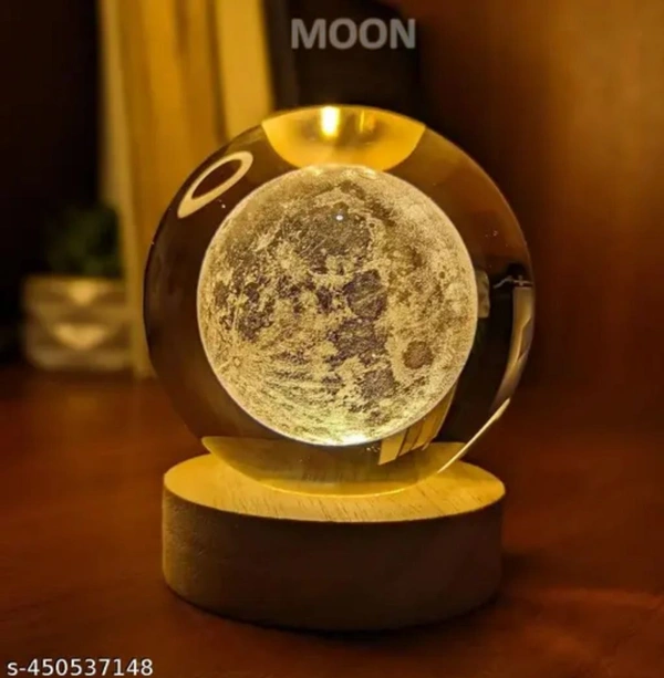 3d Crystal Moon Light Lamp - 6cm