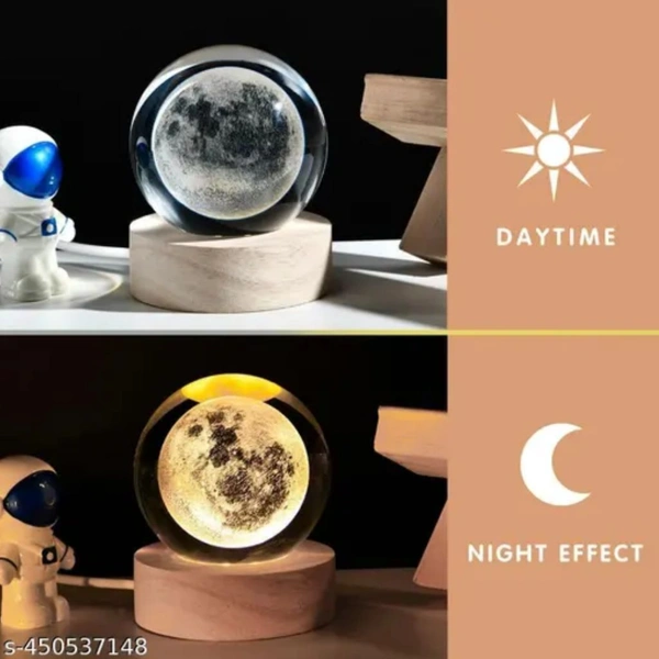 3d Crystal Moon Light Lamp - 6cm