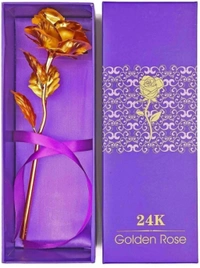 Artificial Flower Gift - Gold - 25cm, Gold