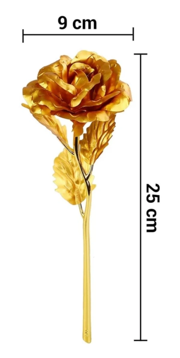 Artificial Flower Gift - Gold - 25cm, Gold
