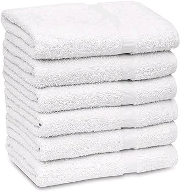 White Towel 3060 Weight 500 Gm - White, 30x60