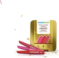 mamaearth Mamaearth Moisture Matte Long Stay Lipstick Minis Gift Set - Bright and Bold | 8 Hour Moisture Lock | Up to 12-Hour Long Stay | Smudge Proof | Travel-Friendly| Gifting For Valentine's Day, Birthday, Anniversary & Special Occasions | Rakhi Gift for Sister | Premium Gift Pack Visit the Mamaearth Store
