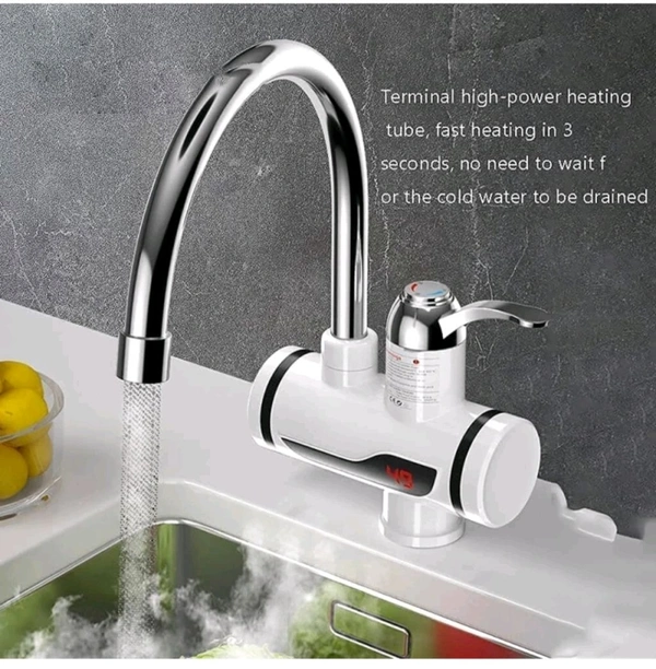 D DESIGN 1 L Instant Water Geyser (Instant Electric Water Geyser For Kitchen Bathroom LED Temperature, White)