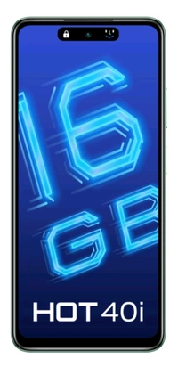 Infinix HOT 40i (Starfall Green, 256 GB) (8 GB RAM) #JustHere Highlights :-RAM/ROM 8 GB RAM | 256 GB ROM Store upto 6000 photos ProcessorUnisoc T606 |Octa Core |1.6 GHz4Lag-Free PerformanceRear Camera50MP + Al LensGet Vibrant Pictures. Full Of Detail Front Camera2 32MPHigh-Res Selfies Even in Low LightDisplay6.6 inch HD+ IPS DisplayBig Screen. Fine Video Viewing Experience Battery5