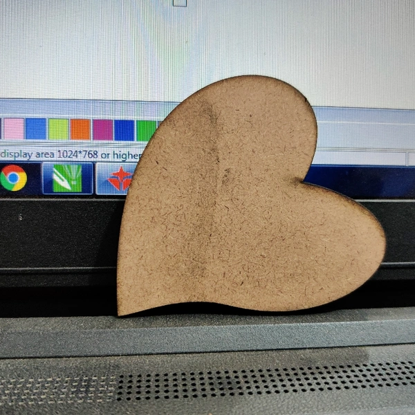 Twisted Heart - Natural, 4×4inch thickness 5.5mm