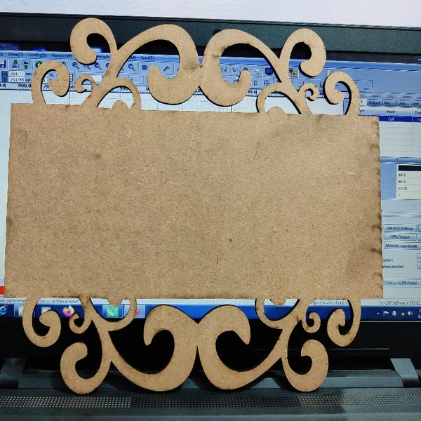 Mdf Designer Plate  - natural, size 12inch thickness 5.5mm
