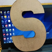 Big Alphabet - natural, size 17 inch and thickness 5.5mm