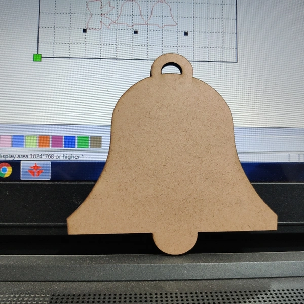 Mdf Bell - natural, size 4inch thickness 5.5mm