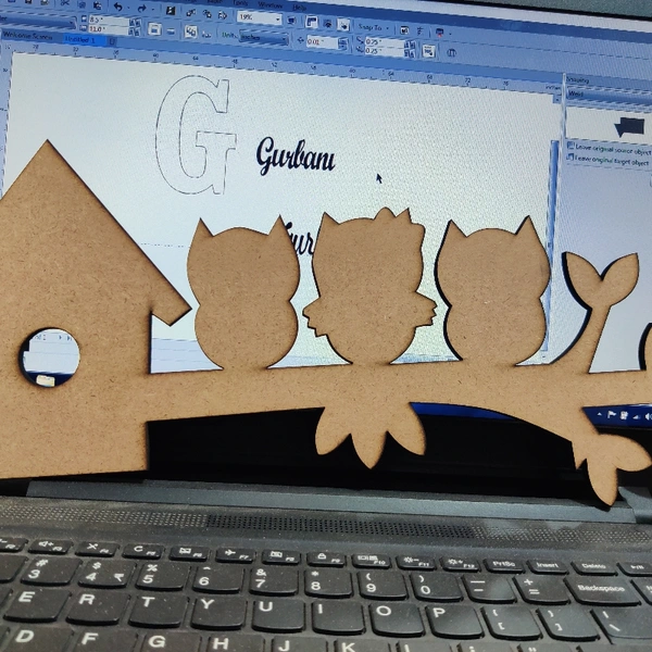 MDF Owl Hut - Natural, width 15inch thickness 5.5mm