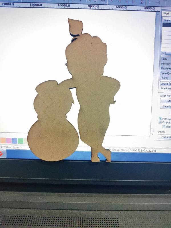 MDF Krishna - natural, height 6inch thickness 5.5mm