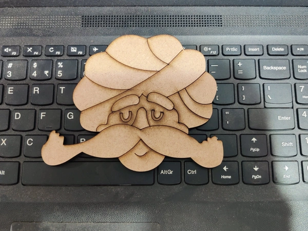 MDF Man  - natural, size 4inch thickness 5.5mm