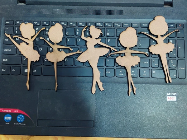 Mdf Craft Bazar MDF Dancing Girls Thickness 5.5mm - raw, 4inch