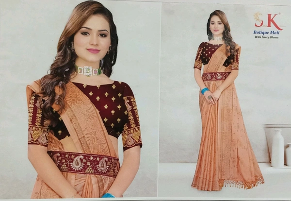 Designer Saree - Gold Drop