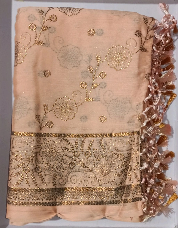 Designer Saree - Gold Drop