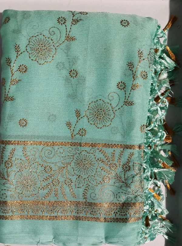 Designer Saree - Eastern Blue