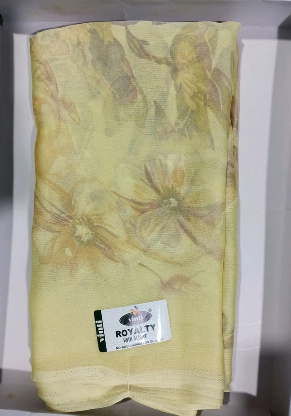Casual Wear Sarees(With Blouse)  - Yellow