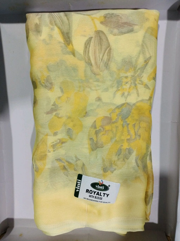 Casual Wear Sarees(With Blouse)  - Laser Lemon