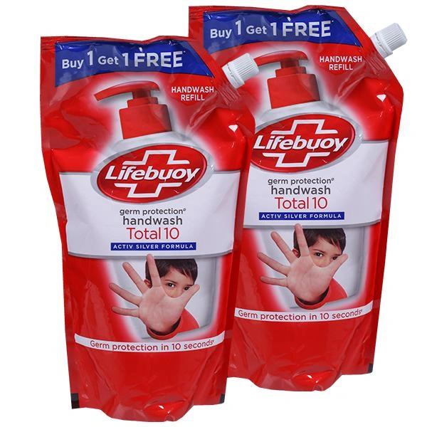 Lifebuoy Handwash (99.9% Germ Protection) buy 1 Get 1 Free - 750 ml