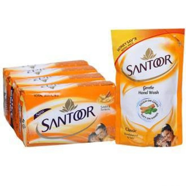 Santoor 4 Unit Set (Free Santoor Gentle Hand Wash) - 4 unit set