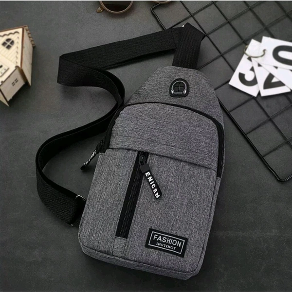 Waterproof pack waist bag, Shoulder Bags Chest Men Casual fashion USB Charging earphone hook Sling Travel Bag (1 Pc)