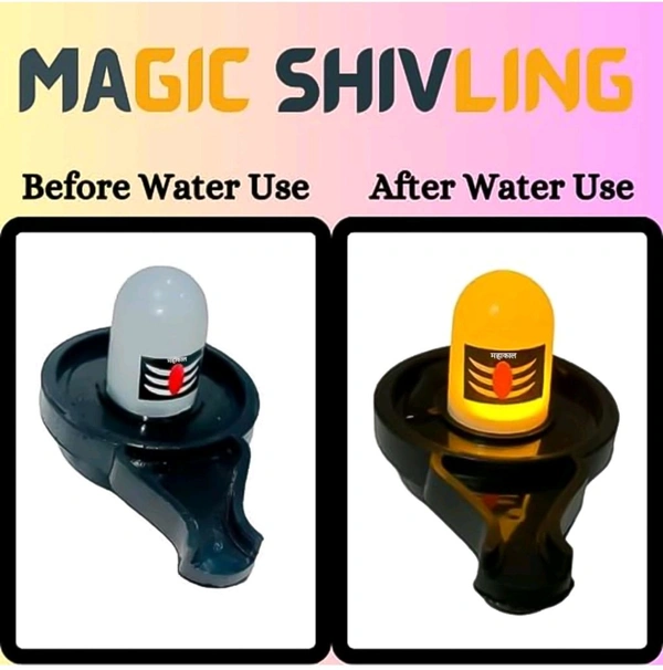 Water Sensor Led Shivling Idol Murti for Daily Pooja Purpose & Festival Decoration Led Shivling