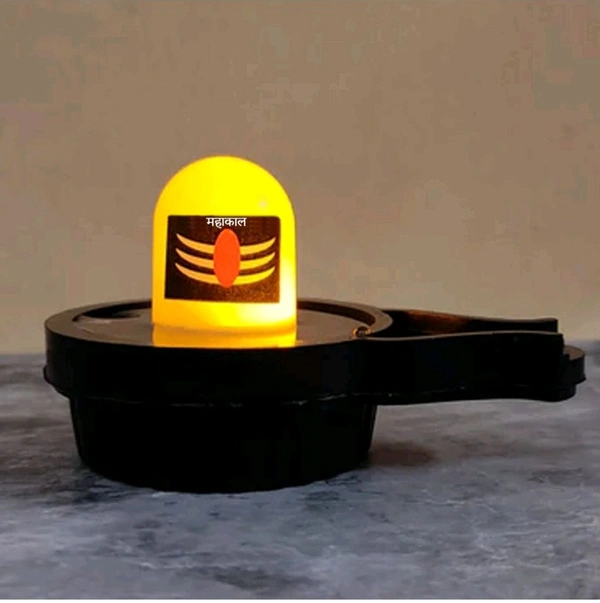 Water Sensor Led Shivling Idol Murti for Daily Pooja Purpose & Festival Decoration Led Shivling