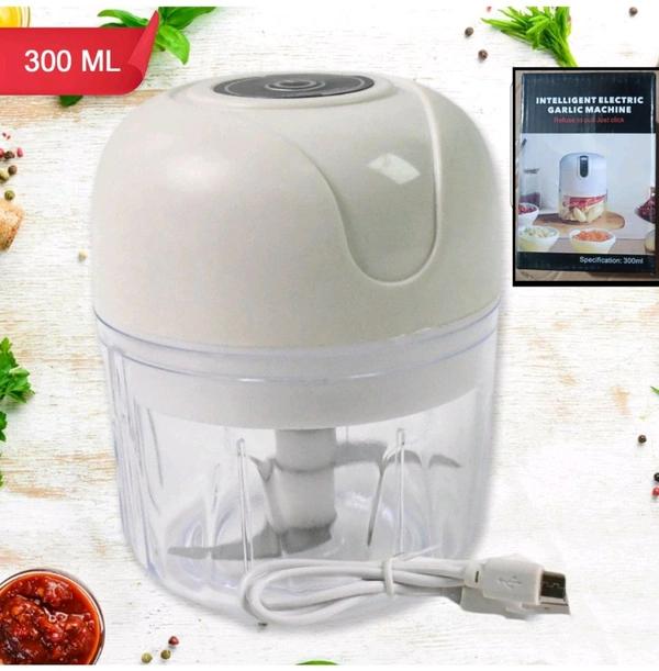 Wireless USB Rechargeable Mini Electric Garlic Machine 