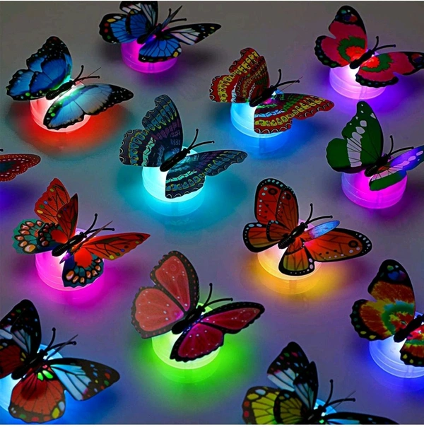 The Butterfly 3D Night Lamp Comes with 3D Illusion Design Suitable for Drawing Room, Lobby ( 8 Piece)