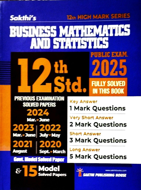 Sakthi 12th Business Mathematics And Statistics Public Exam (2025)