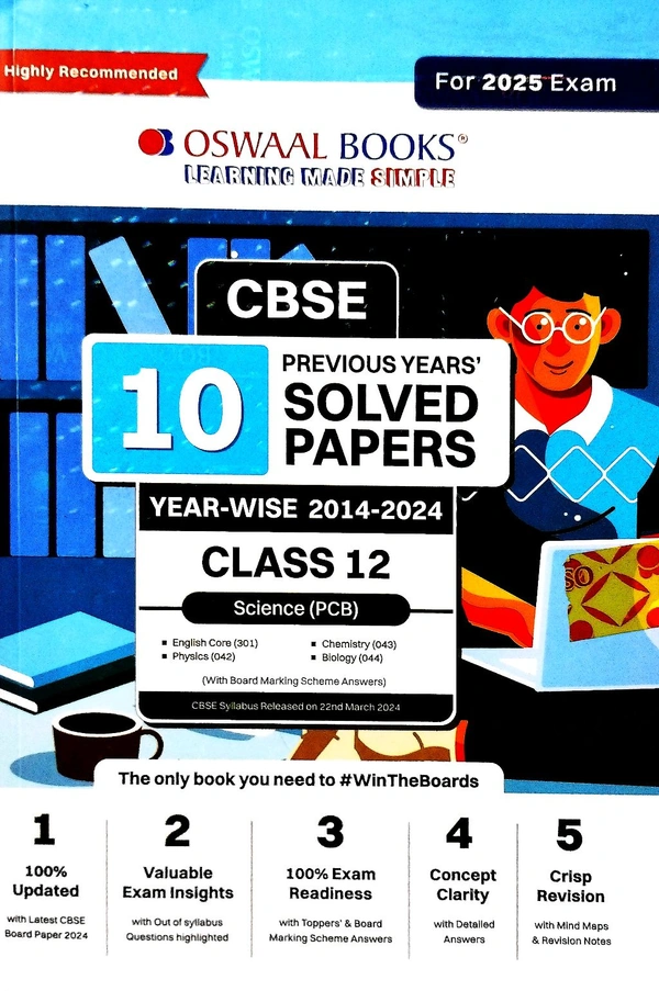 10th Std Oswaal 12th Solved Paper Science (PCB)