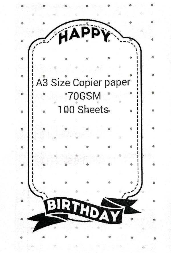 A3 Paper  A3 Size Copier Paper 70GSM (100 Sheets )