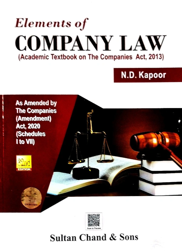 Sultan Chand Elements Company Law (N.D.Kapoor)