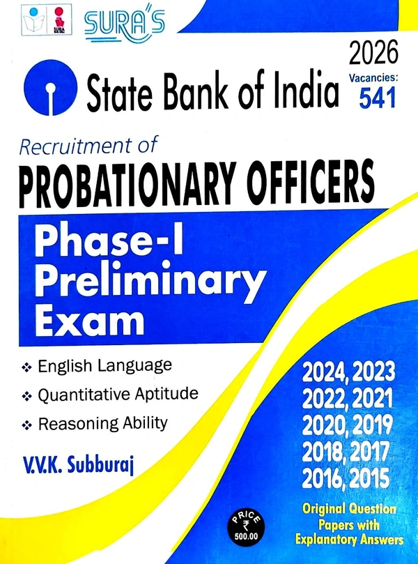 Sura Sate Bank Of India Probationary Officer's (25-26)