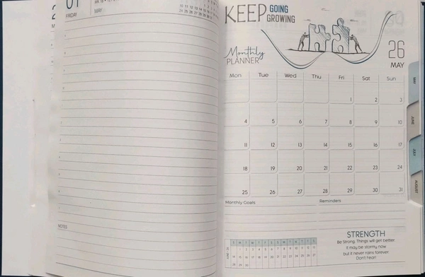 Diary 2026 Month Cut Full Date