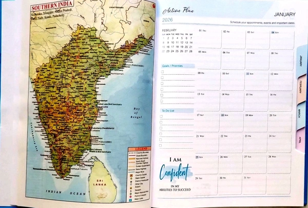 Diary 2026 Year Month Cut Full Date 