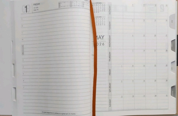 Diary 2026 ,Year Month Cut Full Date