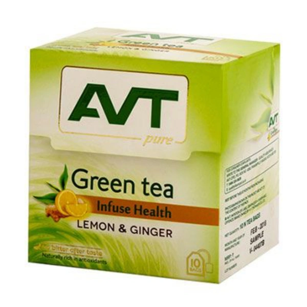 AVT GREEN TEA LEMON & GINGER TEA BAG - 10NOS