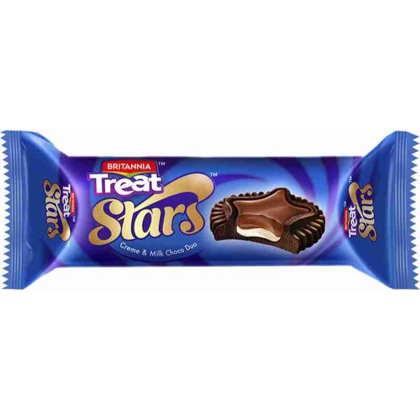 BRITANNIA TREAT STAR CREAM N MILK CHOCO DUO