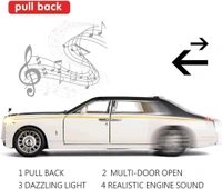 Miniature Diecast Alloy MetalPull Back Die-Cast Rolls Royce Car 1:32 New Rolls Royce  - 1:32