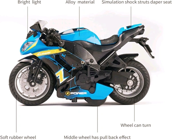  Miniature Sports Diecast Metal 1:14 Exclusive Alloy Metal Pull Back Die-cast Bike  - 1:14