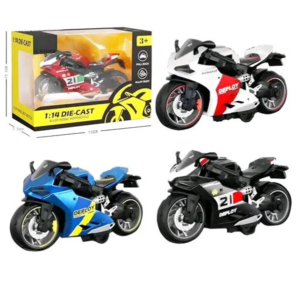 Miniature Sport Toyz Die-cast Alloy Motorbikes  1:14 Scale Alloy Metal  - 1:14