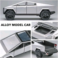 Miniature Metal Model Scale Car With Light & Sound Cyber Truck  - 1:36