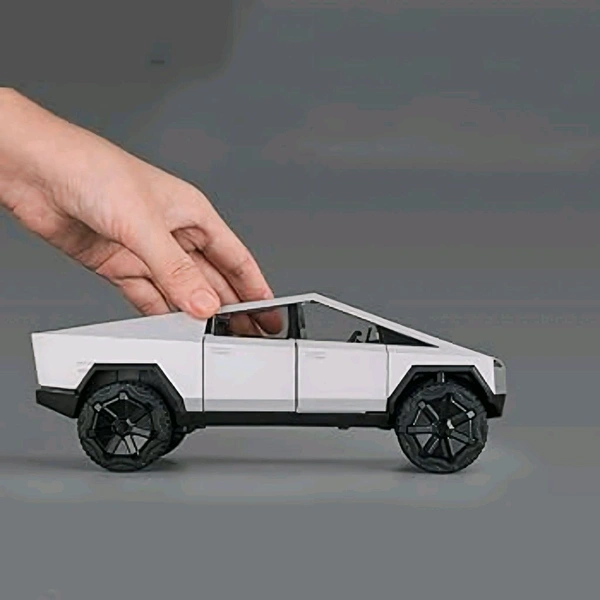 Miniature Metal Model Scale Car With Light & Sound Cyber Truck  - 1:36