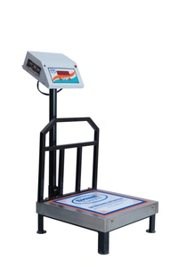 SHINE DIGITAL SCALE SHINE Digital 100KG Capacity 10GM Accuracy, Flatform Weighing Machine Digital for Shop, Commercial and Industrial Pan Size - 400X400 MM, (16X16 Inches)